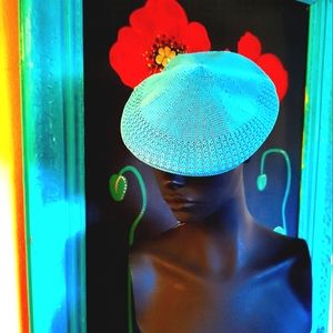 Turquoise Mesh Cabbie Hat 💕